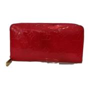 Pre-owned Leather wallets Louis Vuitton Vintage , Red , Dames