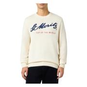 Witte Sweater Bombardino Après Ski Borduurwerk MC2 Saint Barth , White...