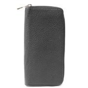 Pre-owned Leather wallets Louis Vuitton Vintage , Black , Heren