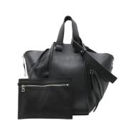 Pre-owned Leather handbags Loewe Pre-owned , Black , Dames