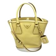 Pre-owned Leather prada-bags Prada Vintage , Yellow , Dames