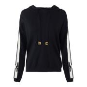 Sweatshirt met trekkoord en tweekleurige banden Elisabetta Franchi , B...