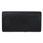 Pre-owned Leather wallets Louis Vuitton Vintage , Black , Dames