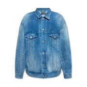 Oversized denim jack Balenciaga , Blue , Heren