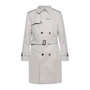 Trench met riem Burberry , Gray , Heren