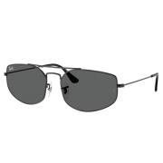 Stijlvolle donkergrijze metalen zonnebril Ray-Ban , Black , Unisex