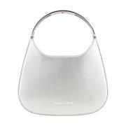 Zilveren Hobo Handtas met Verstelbare Band Emporio Armani , Gray , Dam...