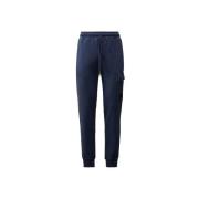 Geborsteld Diagonaal Fleece Cargo Sweatpants Blauw C.p. Company , Blue...