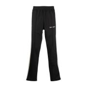 Zwarte broek met contrasterend logo Palm Angels , Black , Heren