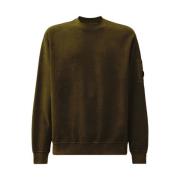 Geborsteld Diagonaal Fleece Crewneck Sweatshirt C.p. Company , Green ,...