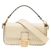 Pre-owned Leather fendi-bags Fendi Vintage , Beige , Dames