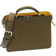 Pre-owned Leather handbags Fendi Vintage , Green , Dames