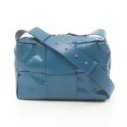 Pre-owned Leather shoulder-bags Bottega Veneta Vintage , Blue , Dames