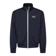 Blauwe Logo Lettering Bomberjack Emporio Armani EA7 , Blue , Heren