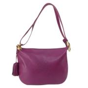 Pre-owned Leather shoulder-bags Loewe Pre-owned , Purple , Dames