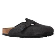 Veelzijdige Suède Leren Klomp Birkenstock , Black , Dames