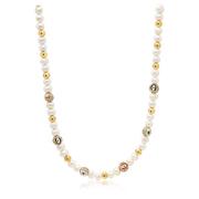 Women's Evil Eye Pearl Necklace Nialaya , Yellow , Dames