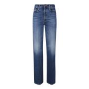 Roller Sneak Jeans Mother , Blue , Dames