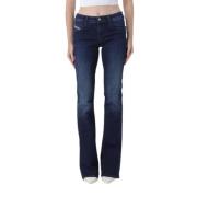 Bootcut Flare Jeans Denim Logo Patch Diesel , Blue , Dames