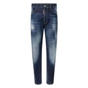 Donkere Woestijn Was Broek Jeans Dsquared2 , Blue , Heren