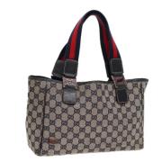 Pre-owned Canvas totes Gucci Vintage , Beige , Dames