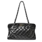 Pre-owned Leather chanel-bags Chanel Vintage , Black , Dames