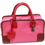 Pre-owned Leather handbags Loewe Pre-owned , Pink , Dames