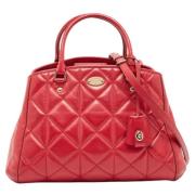 Pre-owned Leather handbags Coach Pre-owned , Red , Dames