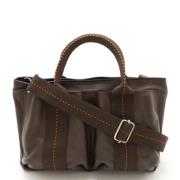 Pre-owned Leather handbags Hermès Vintage , Brown , Dames