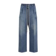 Indigo Denim Cargo Pant Fear Of God , Blue , Heren