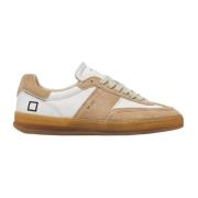 Sportieve Leren Sneakers Patchwork Design D.a.t.e. , Beige , Dames