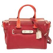 Pre-owned Leather handbags Coach Pre-owned , Red , Dames