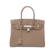 Pre-owned Canvas handbags Hermès Vintage , Gray , Dames