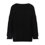 Off Shoulder Sweater Valentino , Black , Dames