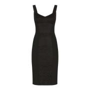 Elegante Midi Jurk Dolce & Gabbana , Black , Dames