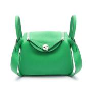 Pre-owned Leather shoulder-bags Hermès Vintage , Green , Dames