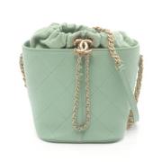 Pre-owned Leather chanel-bags Chanel Vintage , Green , Dames