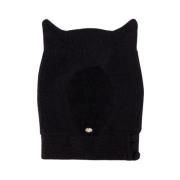 Zwarte Gebreide Hoorn Beanie Hoed Coperni , Black , Unisex