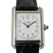 Pre-owned Fabric watches Cartier Vintage , White , Dames