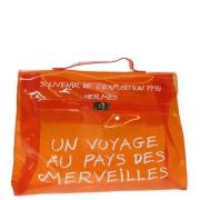 Pre-owned Vinyl handbags Hermès Vintage , Orange , Dames