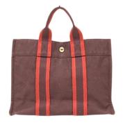 Pre-owned Canvas handbags Hermès Vintage , Brown , Dames