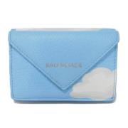 Pre-owned Leather wallets Balenciaga Vintage , Blue , Dames