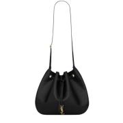 Pre-owned Leather shoulder-bags Yves Saint Laurent Vintage , Black , D...