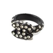 Pre-owned Plastic rings Chanel Vintage , Black , Dames