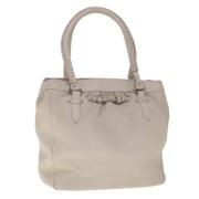 Pre-owned Leather dior-bags Dior Vintage , White , Dames