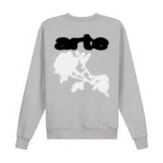 Grijze Bloem Crewneck Sweatshirt Arte Antwerp , Gray , Heren