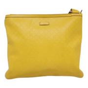 Pre-owned Leather gucci-bags Gucci Vintage , Yellow , Dames