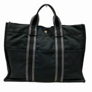 Pre-owned Canvas handbags Hermès Vintage , Black , Dames