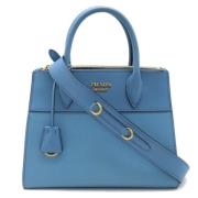 Pre-owned Leather handbags Prada Vintage , Blue , Dames