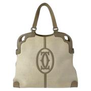 Pre-owned Canvas handbags Cartier Vintage , Gray , Dames